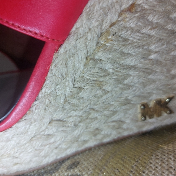 Michael Kors Orange Wedge Sandals - Picture 4 of 8